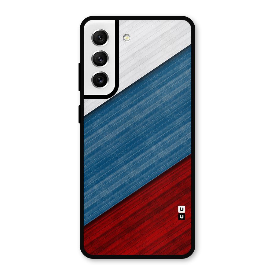 Slant Beautiful Stripe Metal Back Case for Galaxy S21 FE 5G