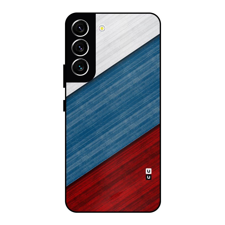 Slant Beautiful Stripe Metal Back Case for Galaxy S22 5G