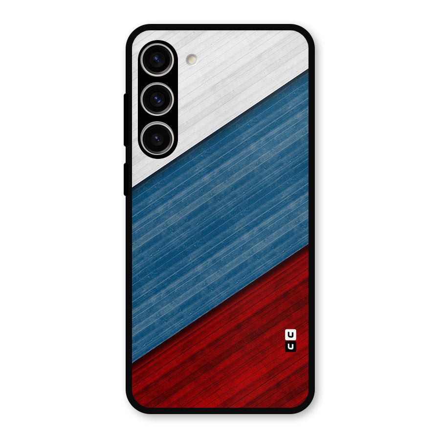 Slant Beautiful Stripe Metal Back Case for Galaxy S23 Plus