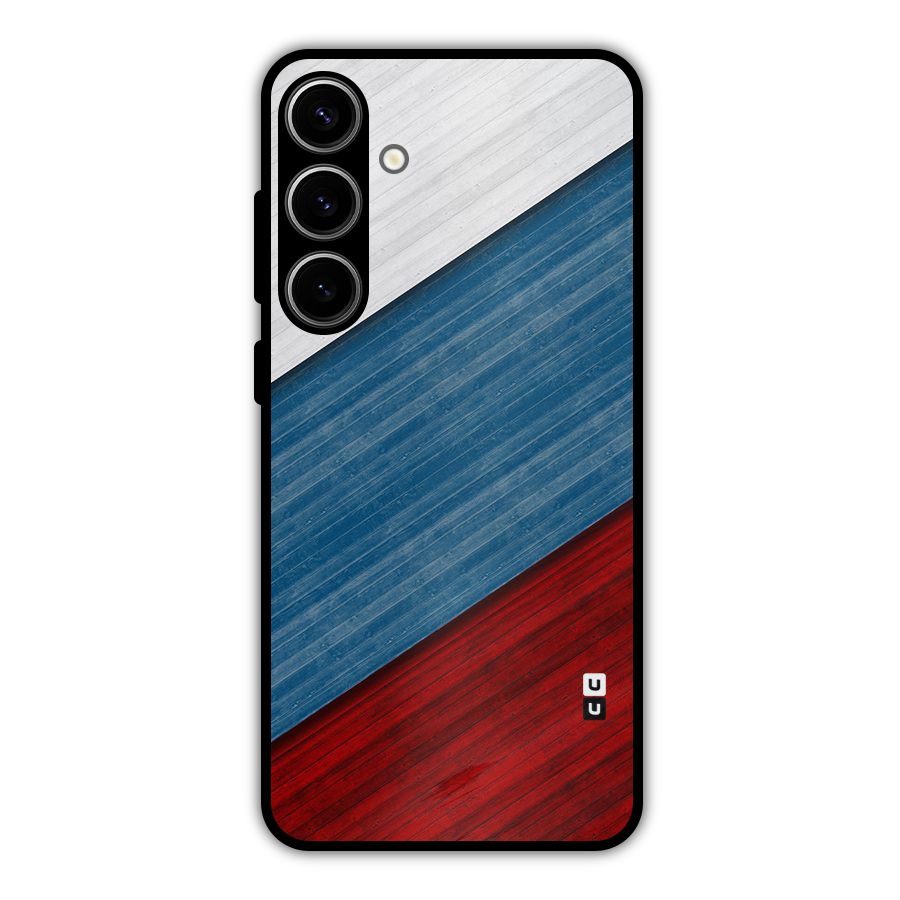 Slant Beautiful Stripe Metal Back Case for Galaxy S24 Plus