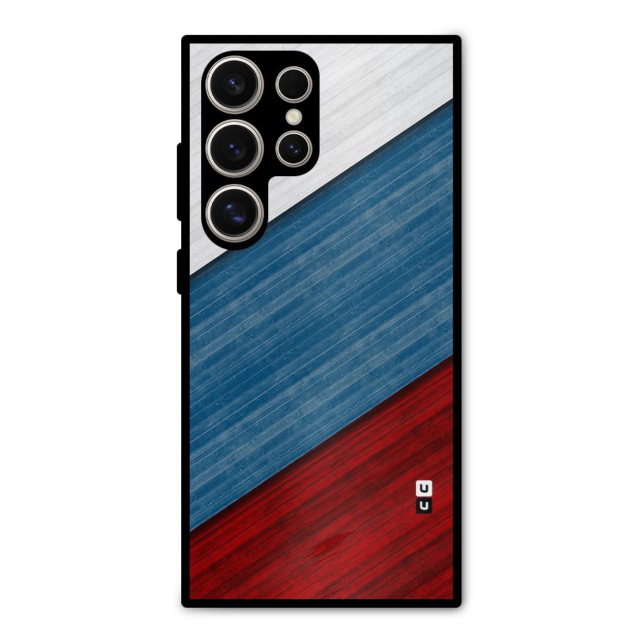 Slant Beautiful Stripe Metal Back Case for Galaxy S24 Ultra