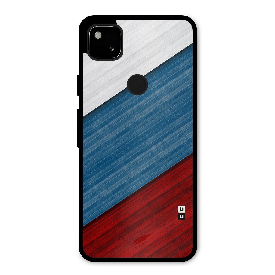 Slant Beautiful Stripe Metal Back Case for Google Pixel 4a