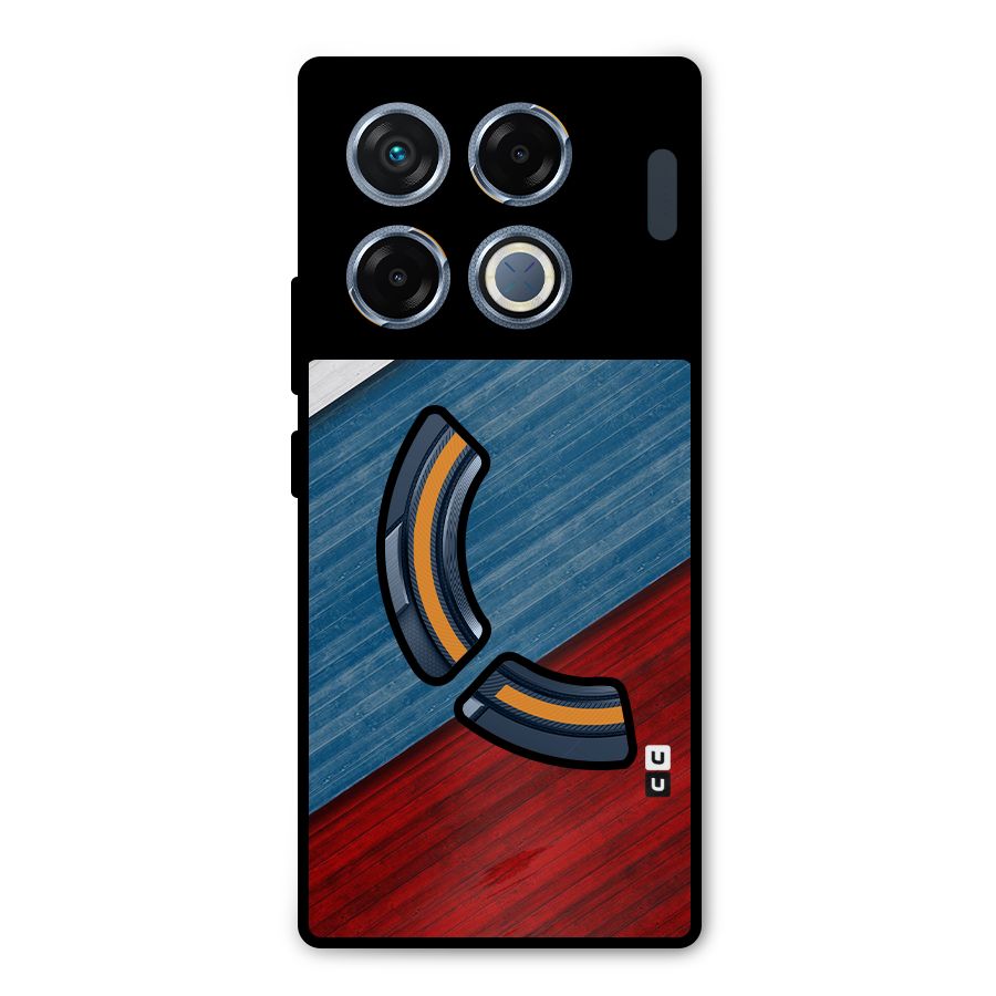 Slant Beautiful Stripe Metal Back Case for Infinix GT 20 Pro