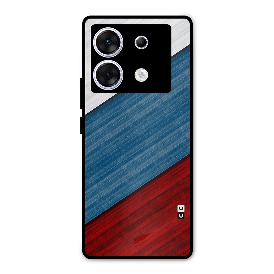 Slant Beautiful Stripe Metal Back Case for Infinix Zero 30 5G