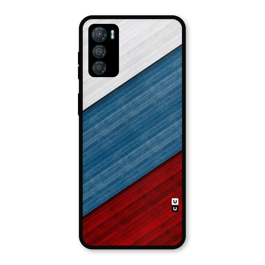 Slant Beautiful Stripe Metal Back Case for Moto G42
