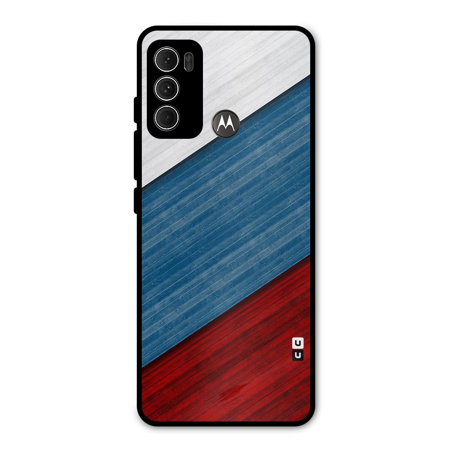Slant Beautiful Stripe Metal Back Case for Moto G60