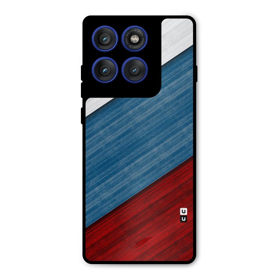 Slant Beautiful Stripe Metal Back Case for Motorola Edge 60 Pro