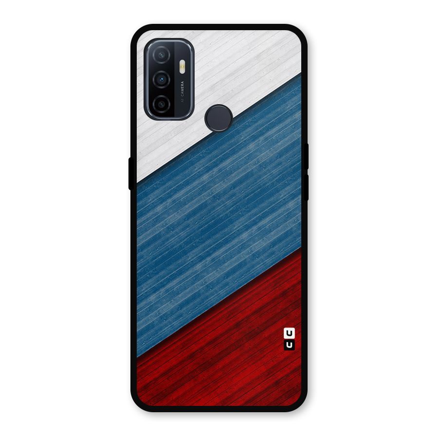 Slant Beautiful Stripe Metal Back Case for Oppo A53