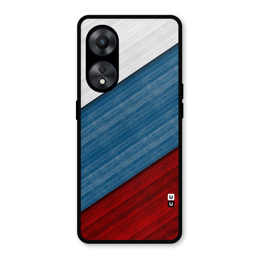 Slant Beautiful Stripe Metal Back Case for Oppo A78