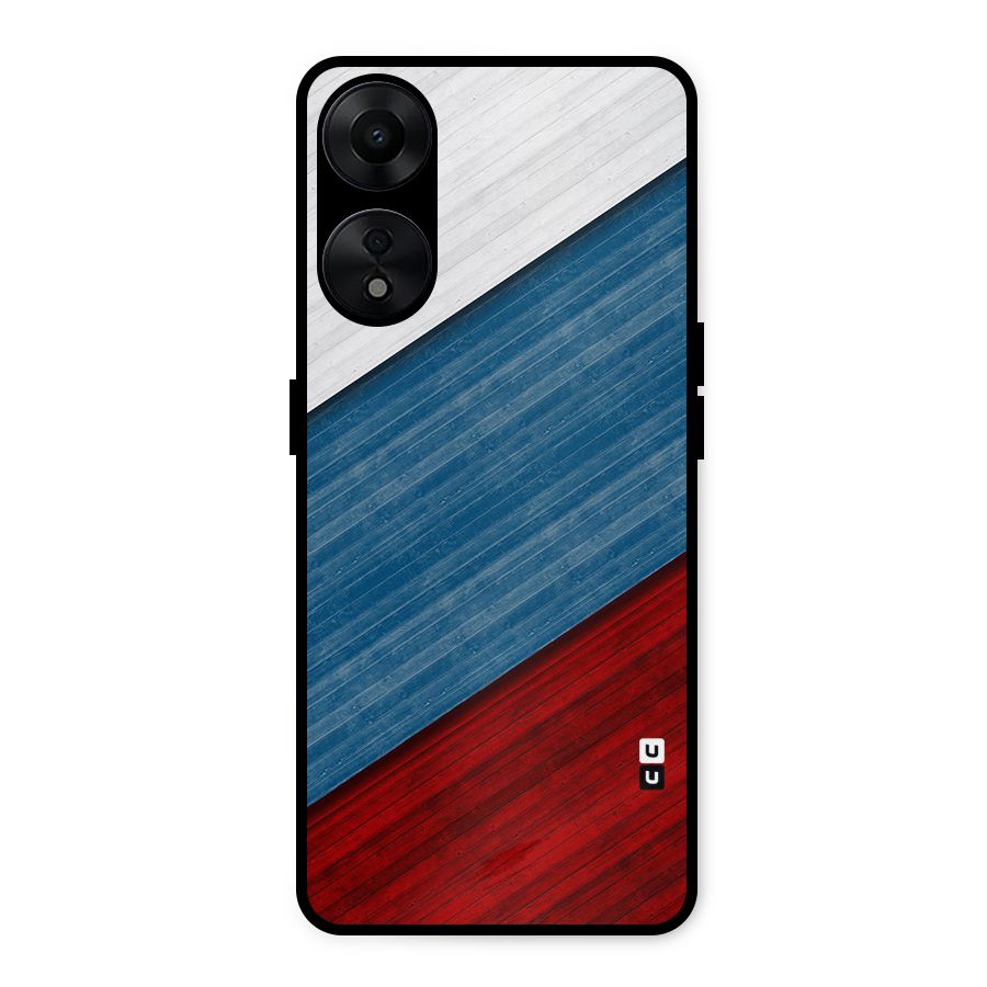 Slant Beautiful Stripe Metal Back Case for Oppo A78 5G