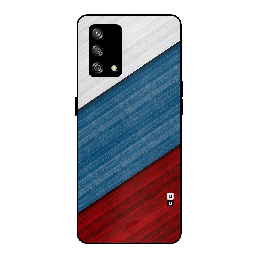 Slant Beautiful Stripe Metal Back Case for Oppo F19