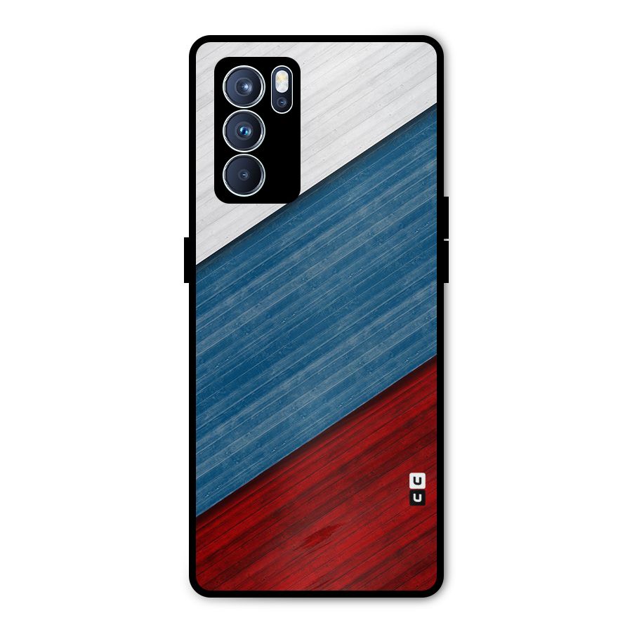 Slant Beautiful Stripe Metal Back Case for Oppo Reno6 Pro 5G