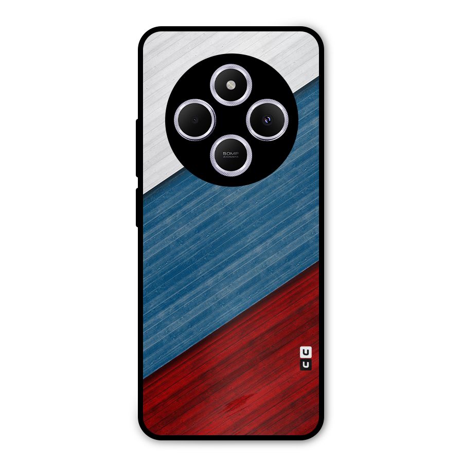 Slant Beautiful Stripe Metal Back Case for Poco C75 5G
