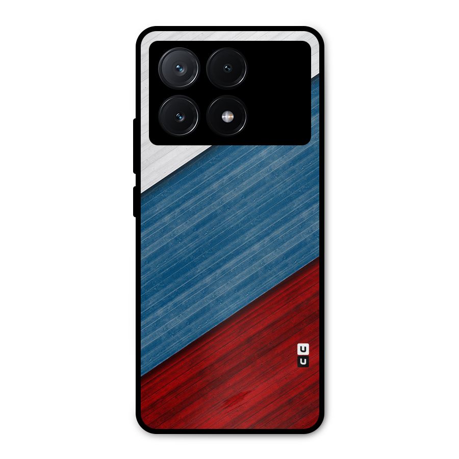 Slant Beautiful Stripe Metal Back Case for Poco X6 Pro