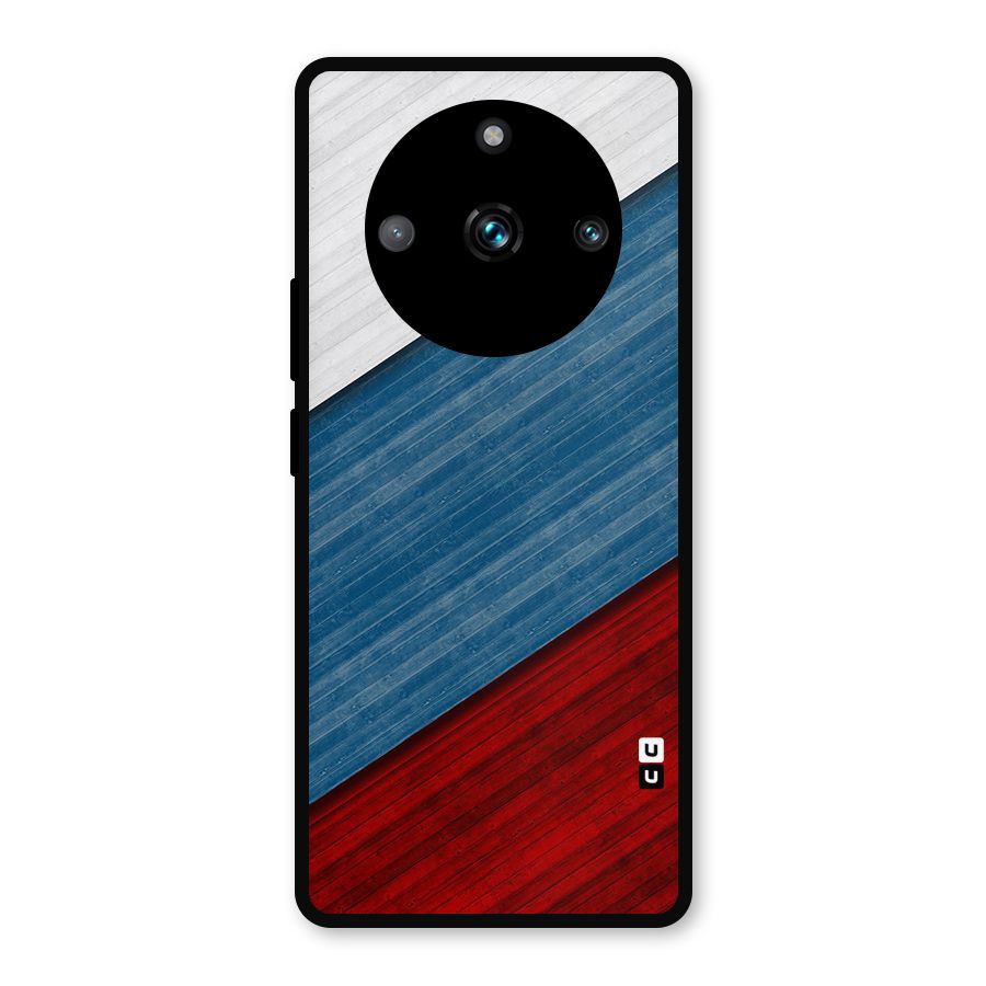 Slant Beautiful Stripe Metal Back Case for Realme 11 Pro