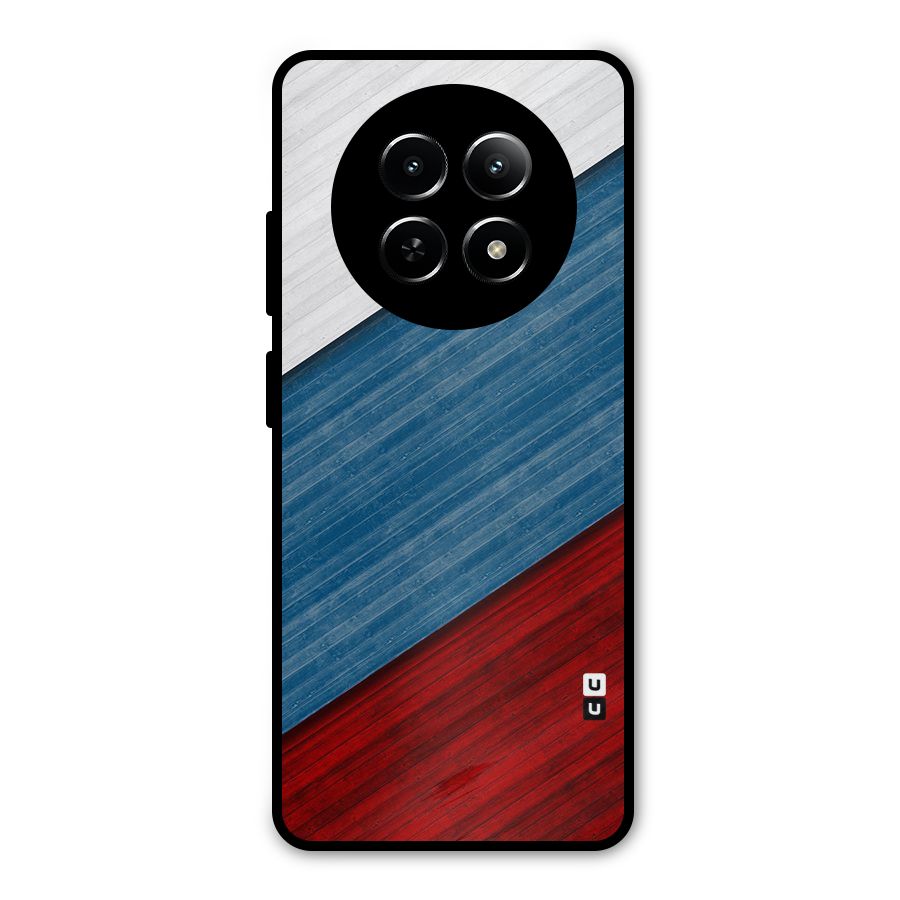 Slant Beautiful Stripe Metal Back Case for Realme 12 5G