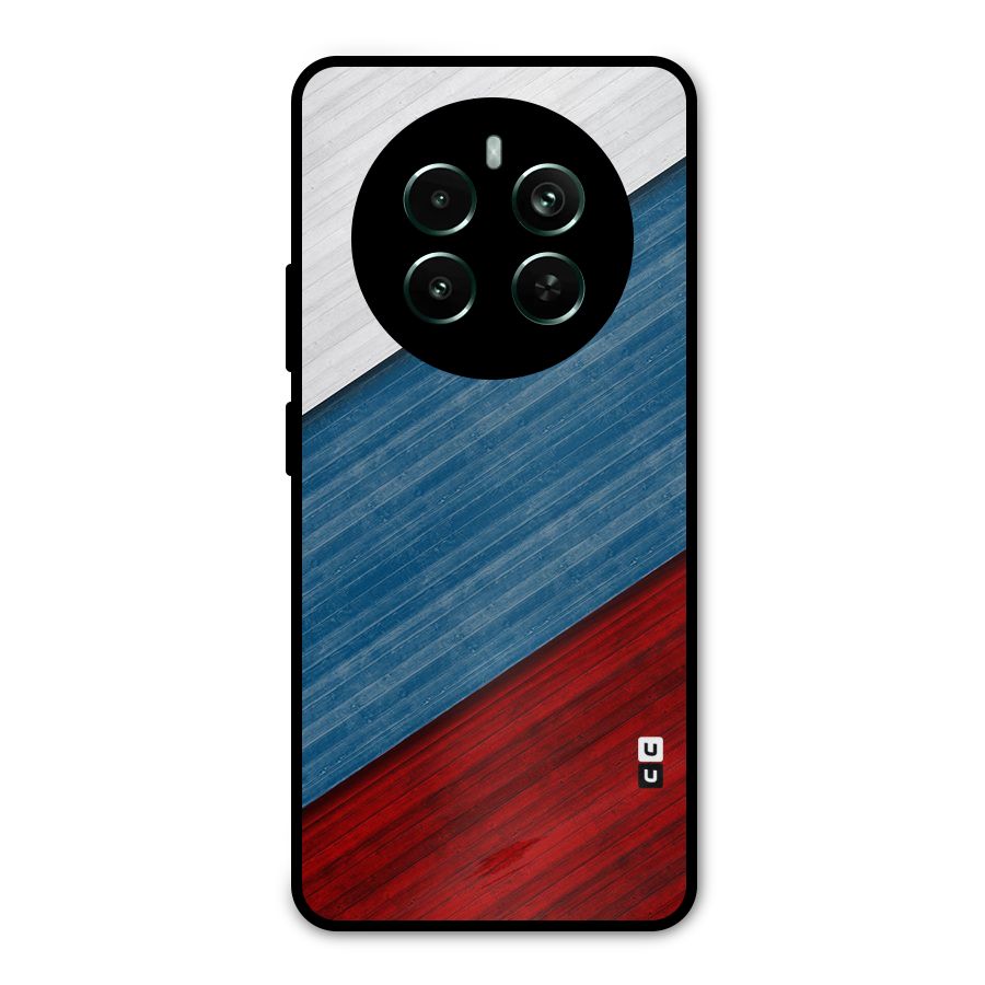 Slant Beautiful Stripe Metal Back Case for Realme 12 Plus