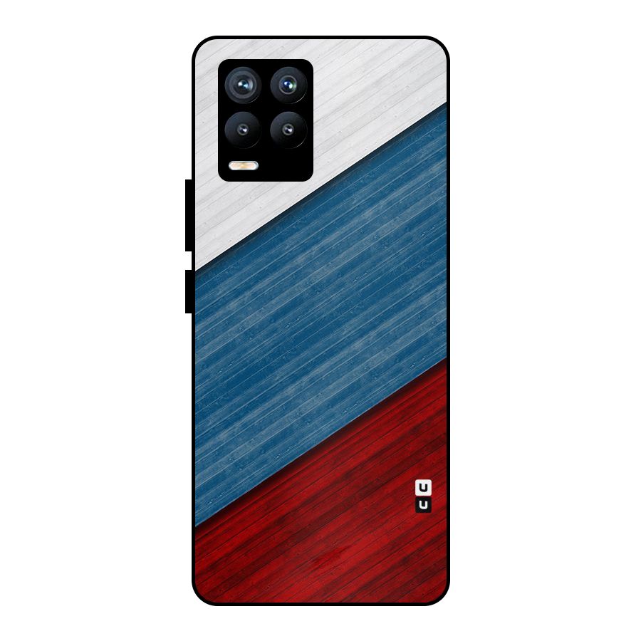 Slant Beautiful Stripe Metal Back Case for Realme 8 Pro