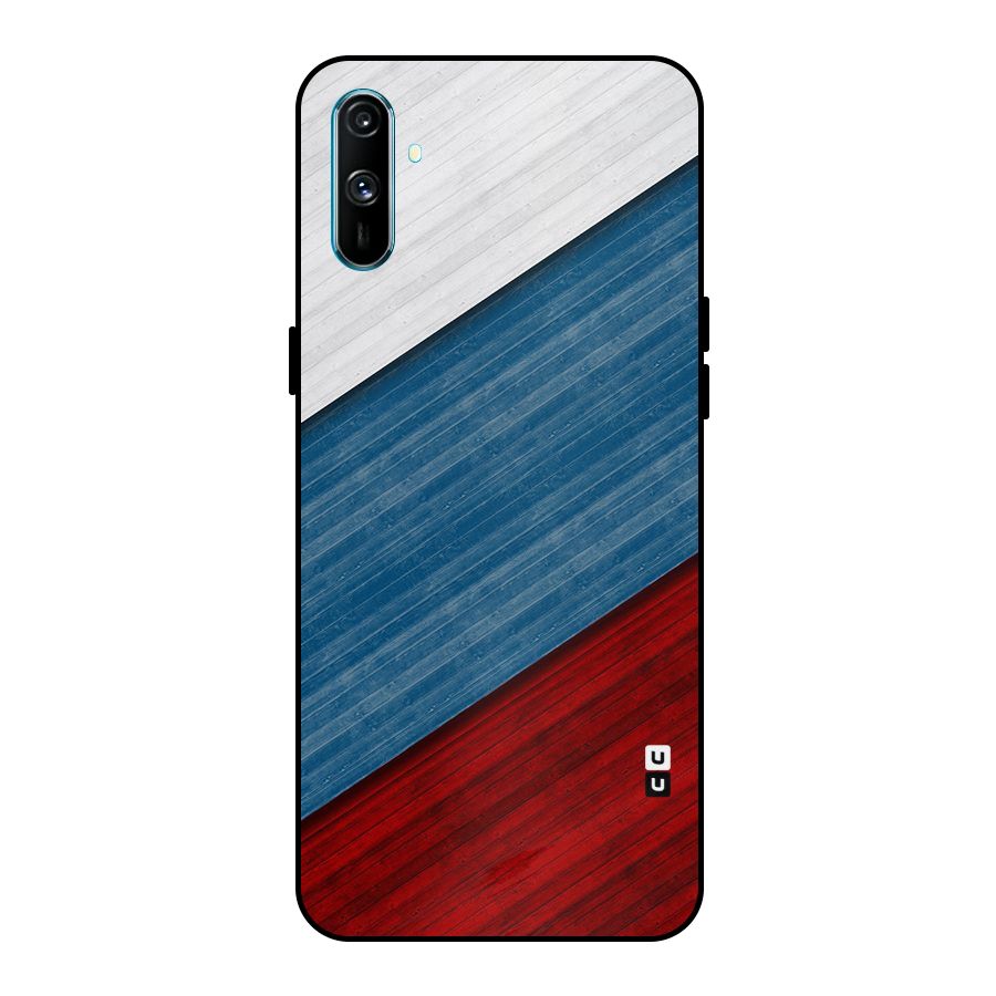 Slant Beautiful Stripe Metal Back Case for Realme C3