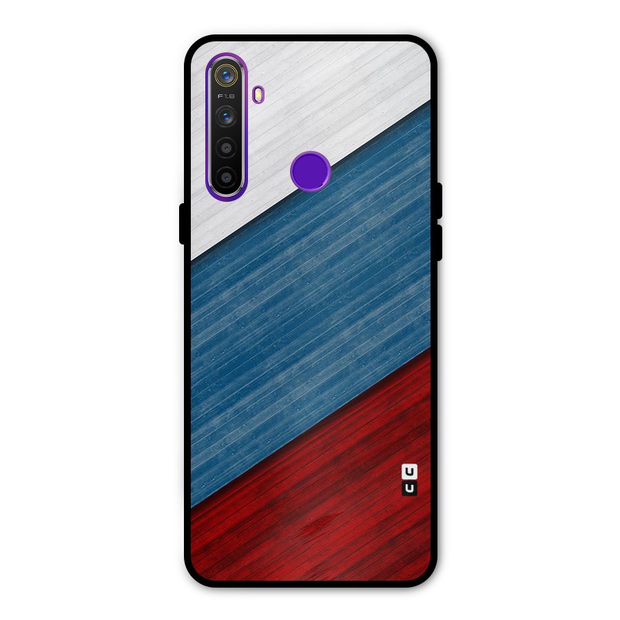 Slant Beautiful Stripe Metal Back Case for Realme Narzo 10