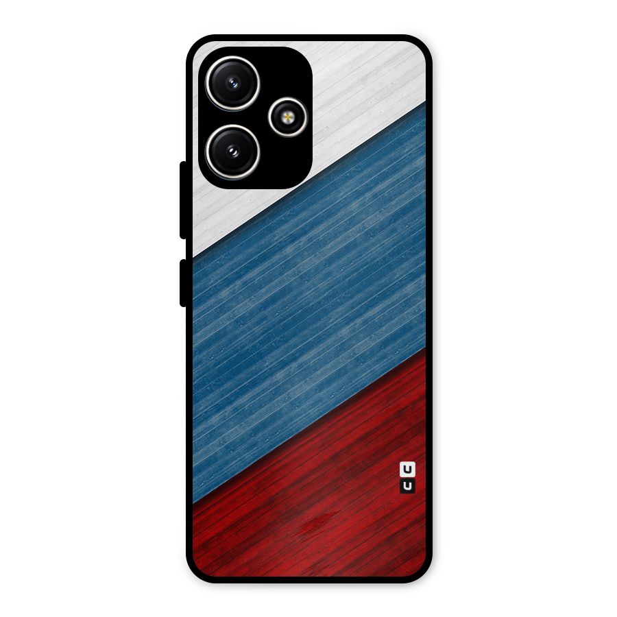 Slant Beautiful Stripe Metal Back Case for Redmi 12 5G