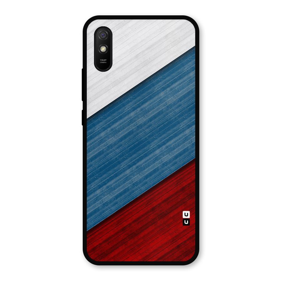 Slant Beautiful Stripe Metal Back Case for Redmi 9i