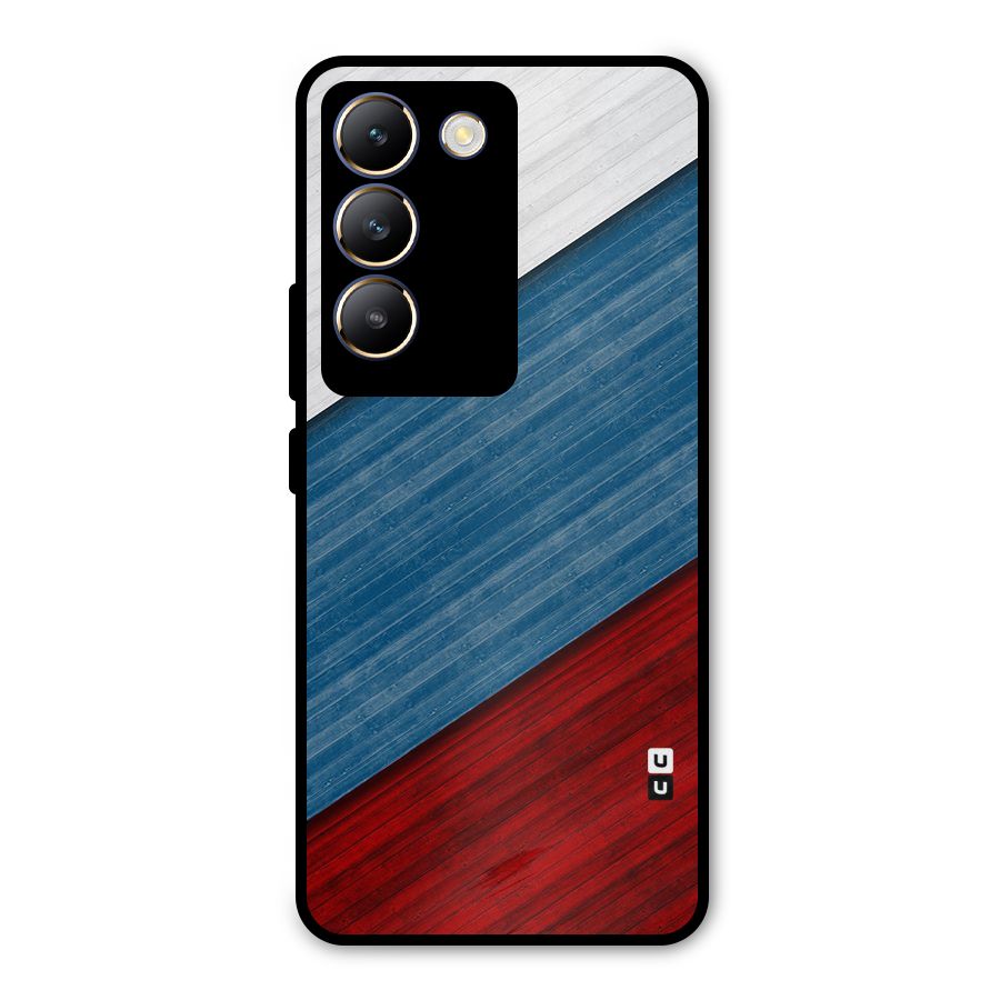 Slant Beautiful Stripe Metal Back Case for Vivo T3 5G