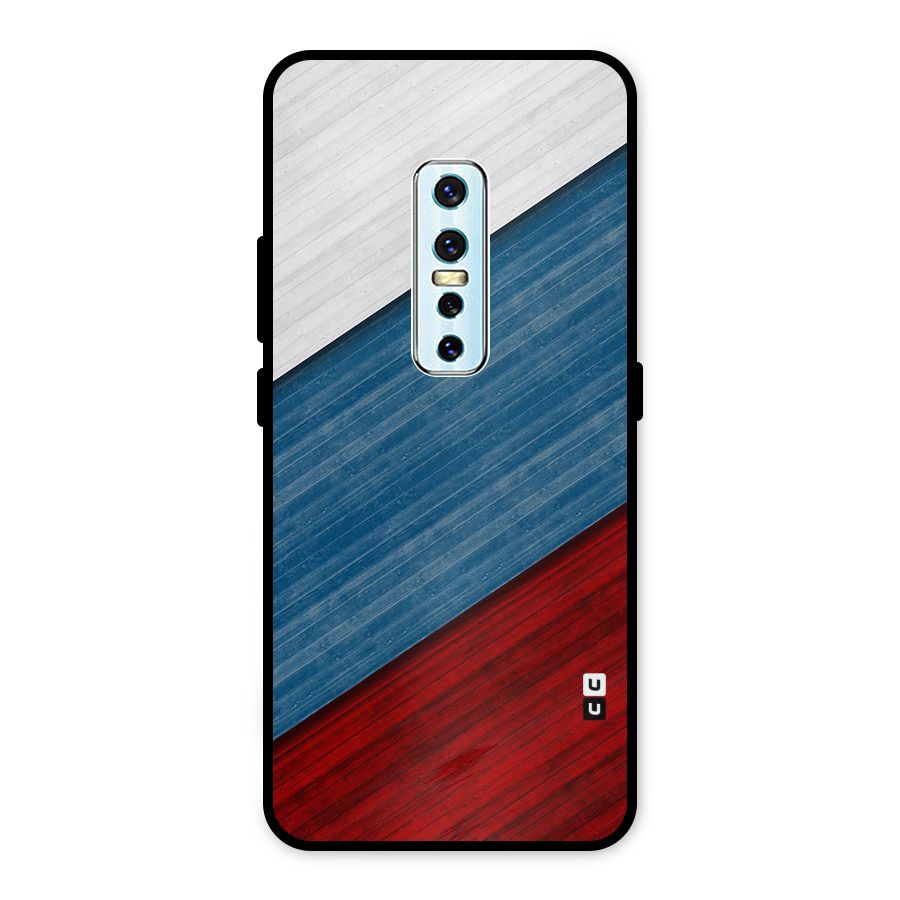 Slant Beautiful Stripe Metal Back Case for Vivo V17 Pro