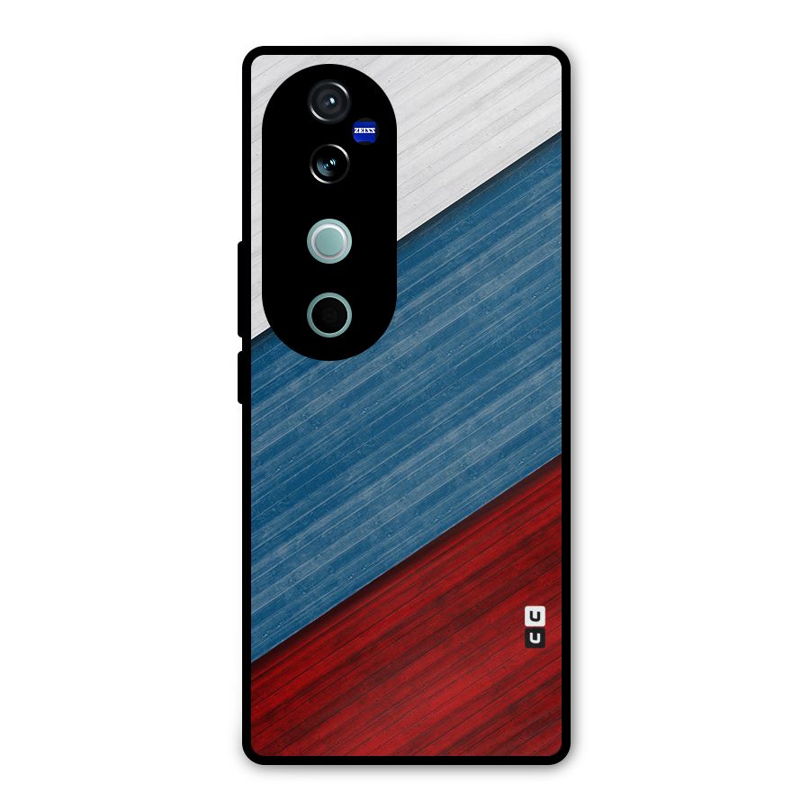 Slant Beautiful Stripe Metal Back Case for Vivo V40