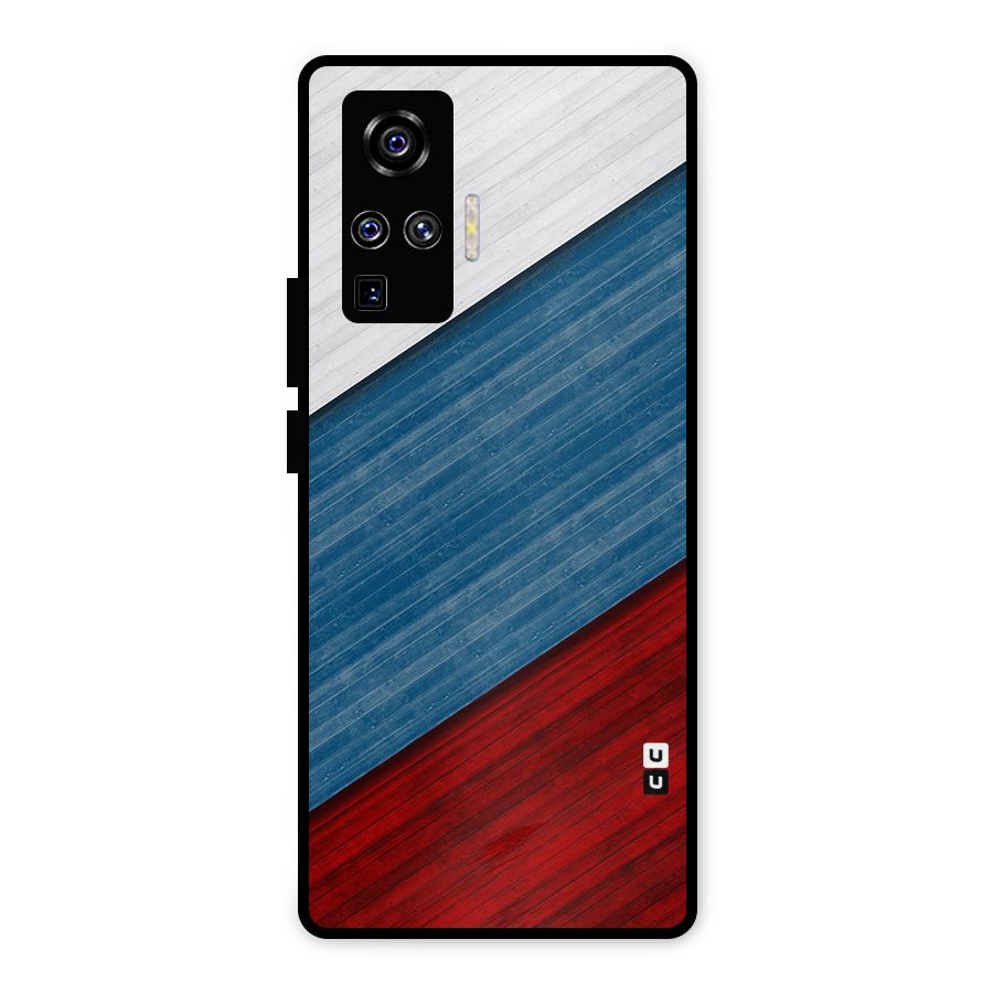 Slant Beautiful Stripe Metal Back Case for Vivo X50 Pro