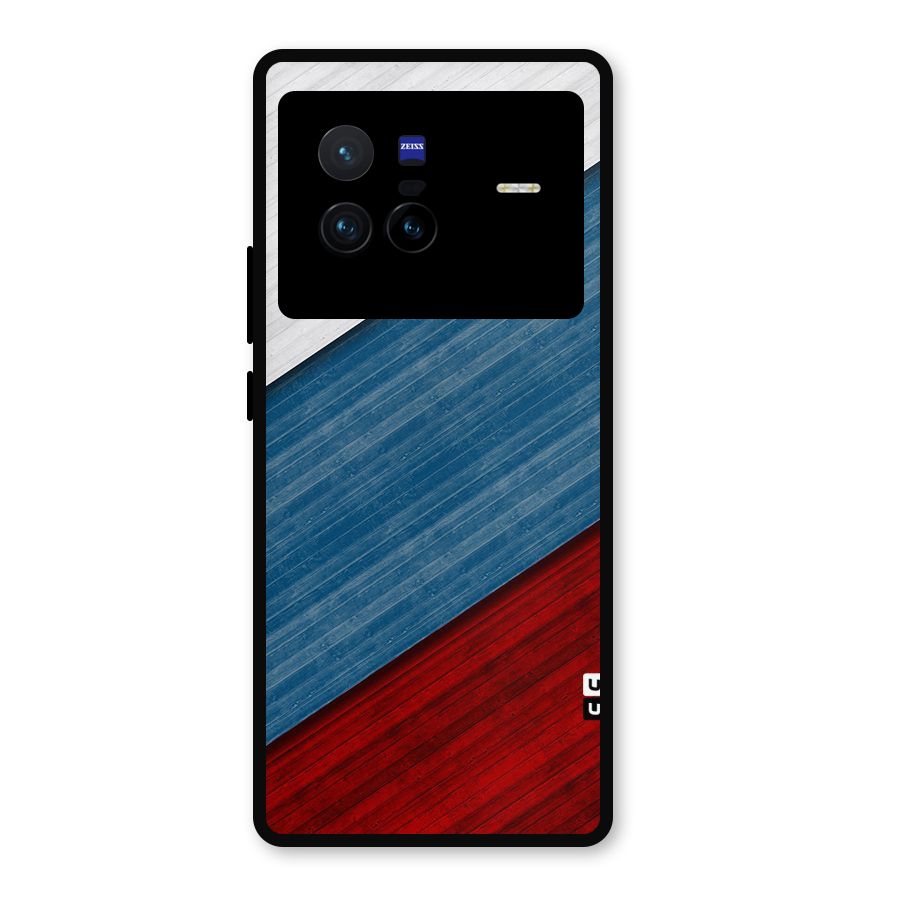 Slant Beautiful Stripe Metal Back Case for Vivo X80