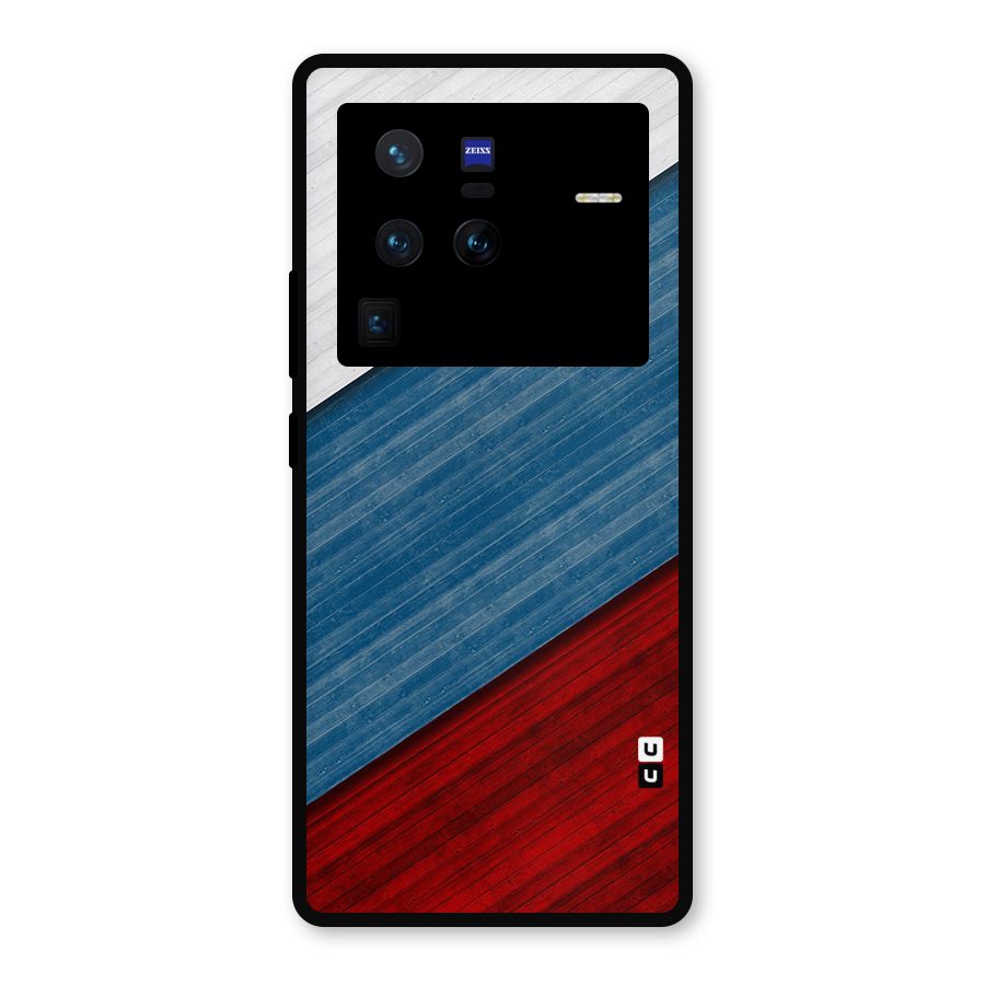Slant Beautiful Stripe Metal Back Case for Vivo X80 Pro