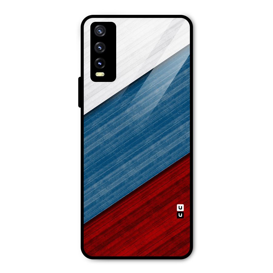 Slant Beautiful Stripe Metal Back Case for Vivo Y20g