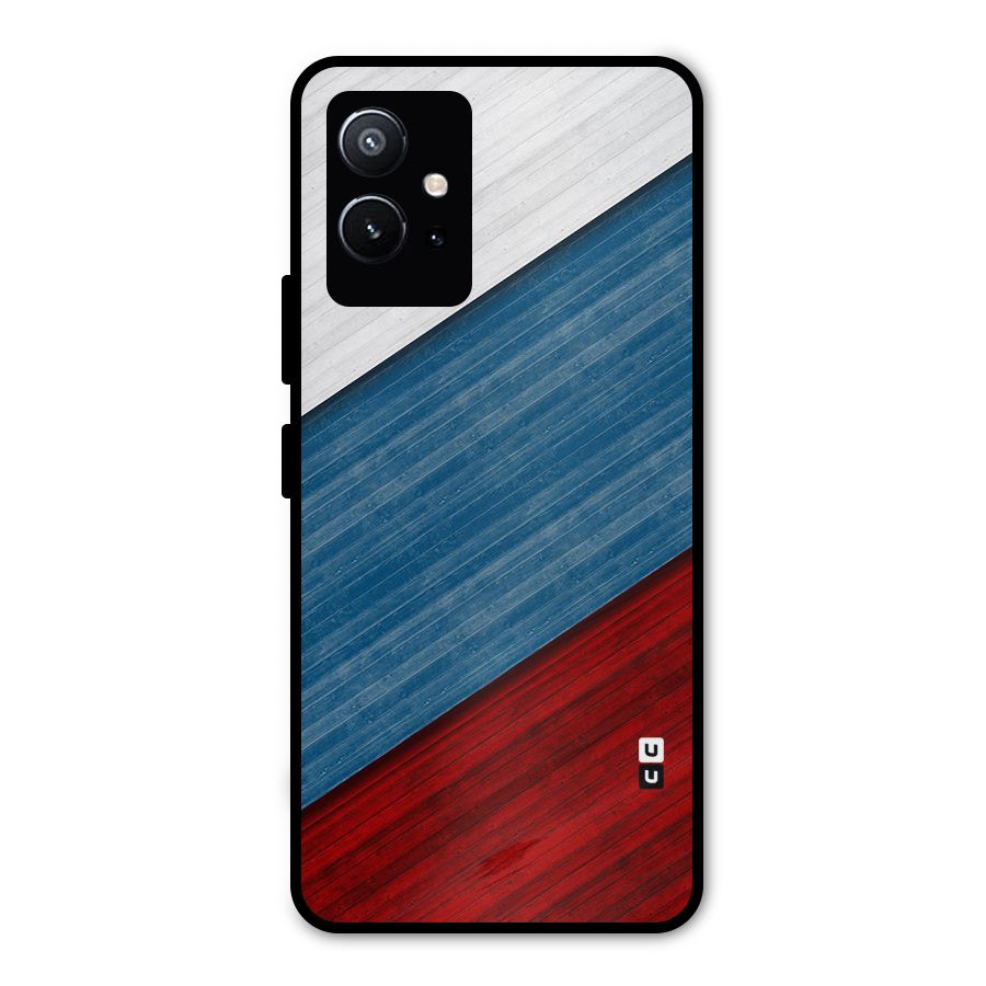 Slant Beautiful Stripe Metal Back Case for Vivo Y75 5G