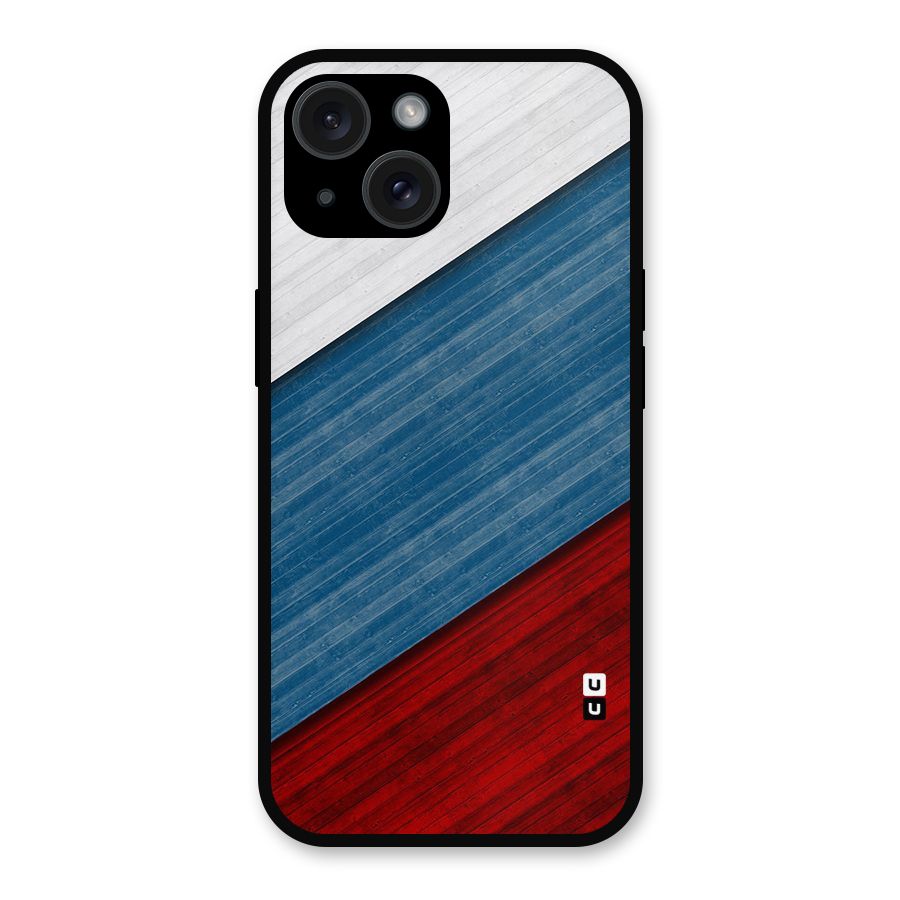 Slant Beautiful Stripe Metal Back Case for iPhone 15