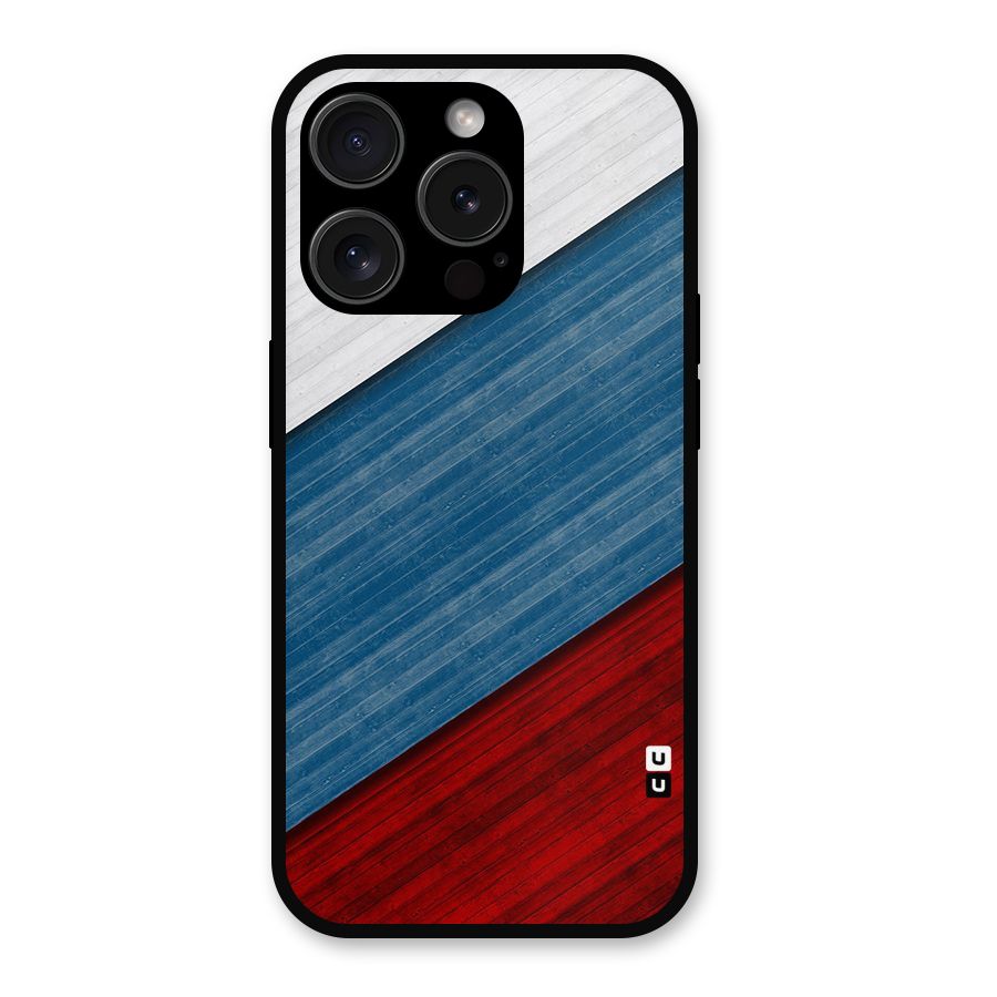 Slant Beautiful Stripe Metal Back Case for iPhone 15 Pro