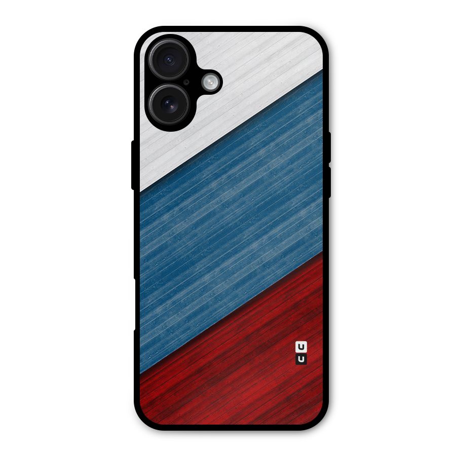 Slant Beautiful Stripe Metal Back Case for iPhone 16 Plus