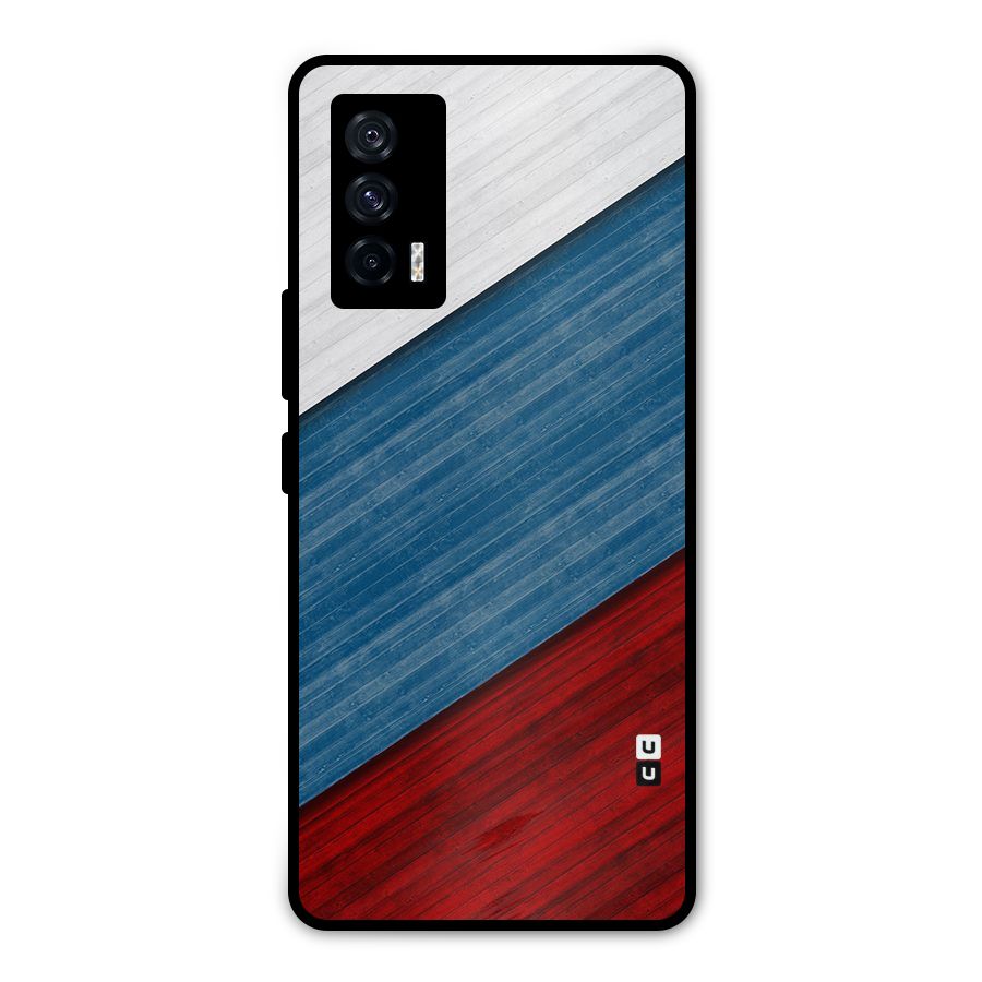 Slant Beautiful Stripe Metal Back Case for iQOO 7 5G