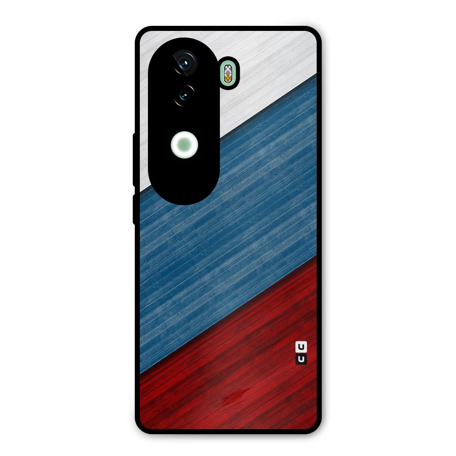 Slant Beautiful Stripe Metal Back Case for iQOO Z9s