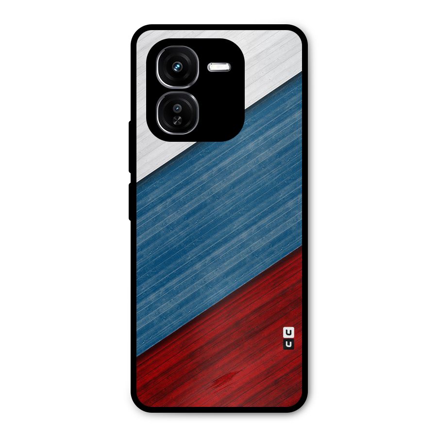 Slant Beautiful Stripe Metal Back Case for iQOO Z9x
