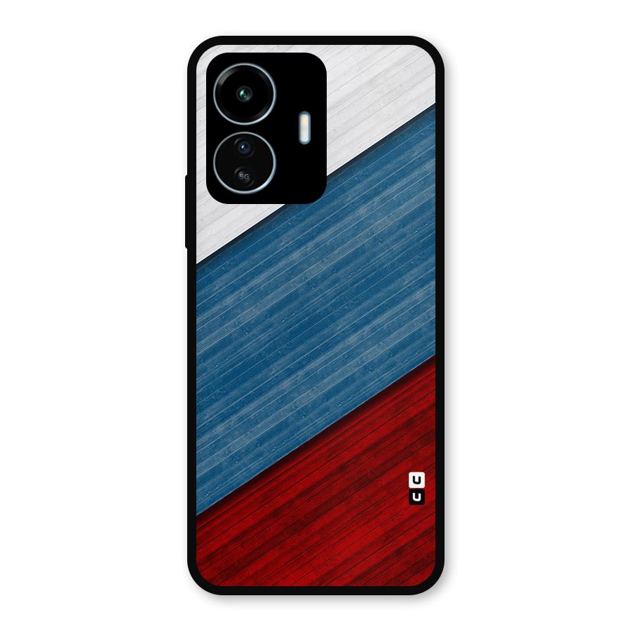 Slant Beautiful Stripe Metal Back Case for vivo iQOO Z6 Lite 5G