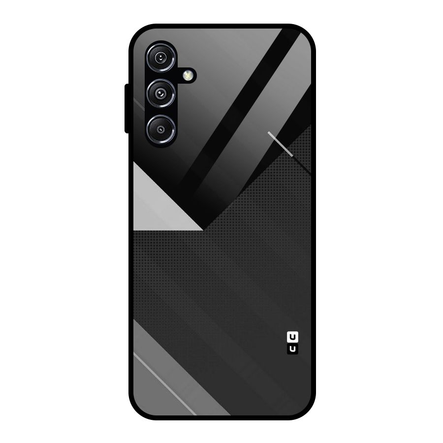 Slant Grey Glass Back Case for Galaxy M34 5G