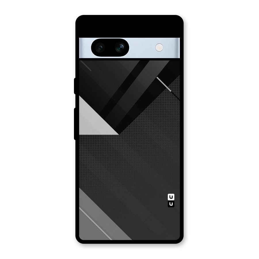 Slant Grey Glass Back Case for Google Pixel 7a