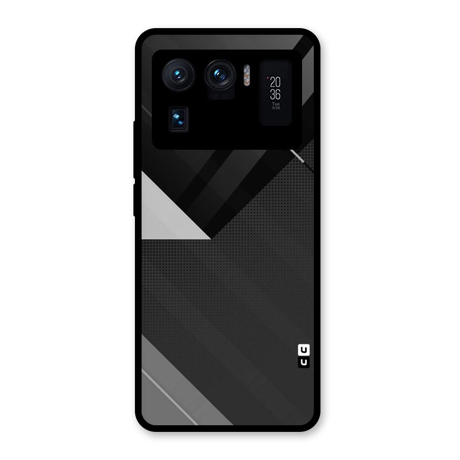 Slant Grey Glass Back Case for Mi 11 Ultra