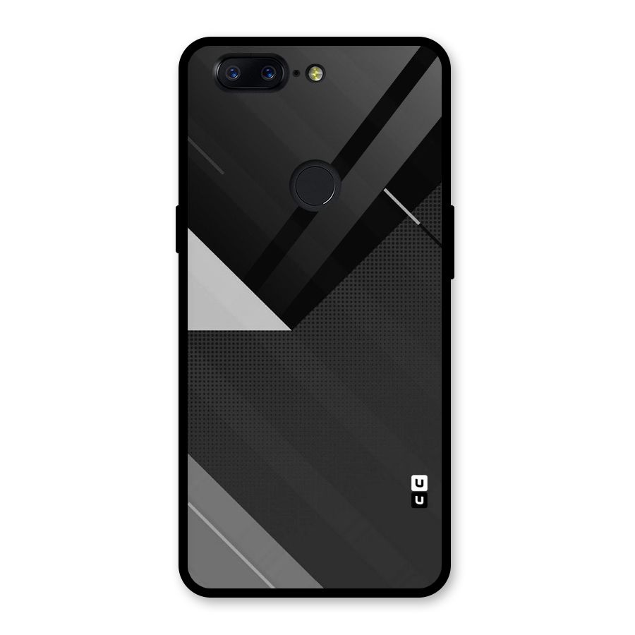 Slant Grey Glass Back Case for OnePlus 5T