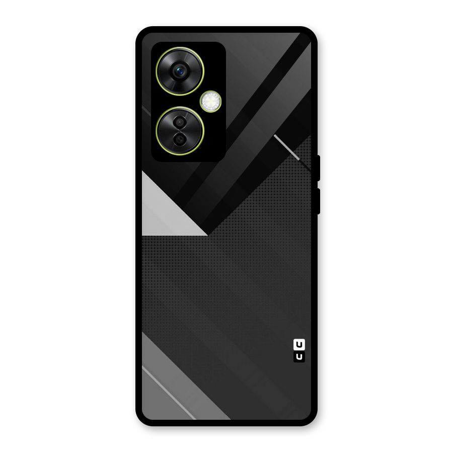 Slant Grey Glass Back Case for OnePlus Nord CE 3 Lite