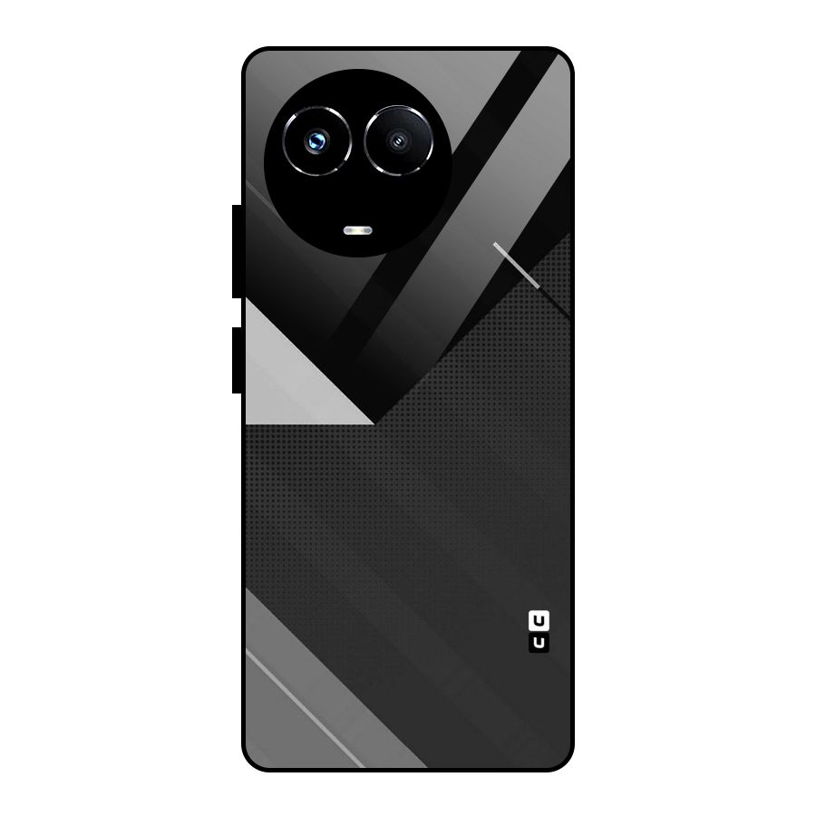 Slant Grey Glass Back Case for Realme 11X