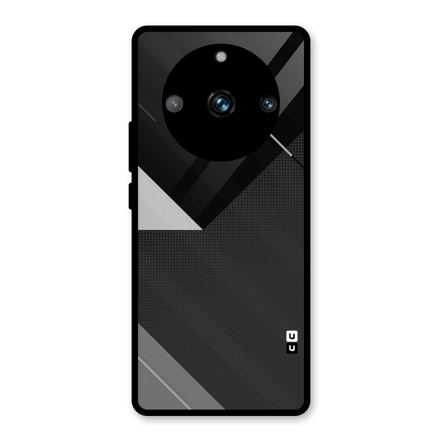 Slant Grey Glass Back Case for Realme 11 Pro Plus