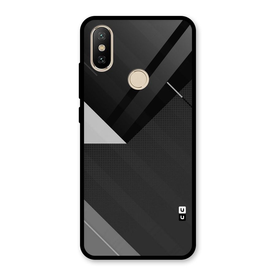 Slant Grey Glass Back Case for Redmi A2