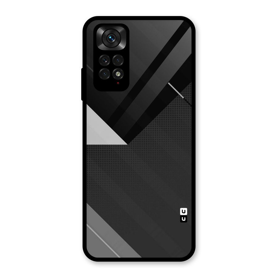 Slant Grey Glass Back Case for Redmi Note 11S